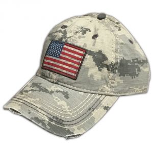 Farm Boy Digital Camo with American Flag Patch Velcro Hat - F13080708CA000